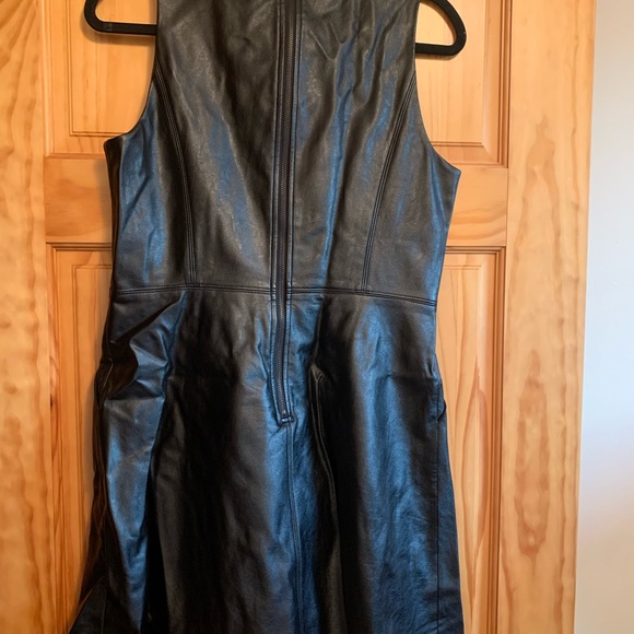 Black Faux Leather Dress - Picture 2 of 2
